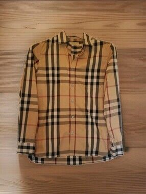 Burberry London Signature Check Button-Down Shirt Mens Large